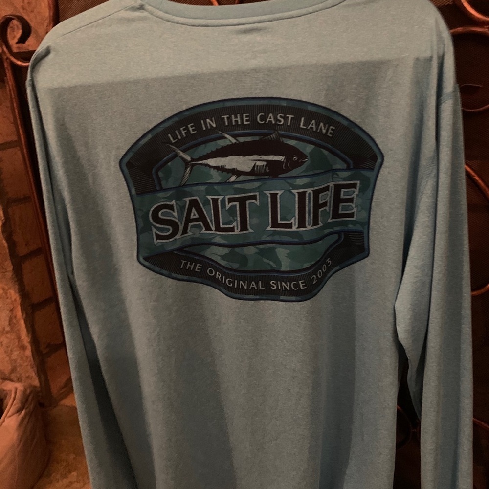 Salt Life Blue long sleeve dry fit
